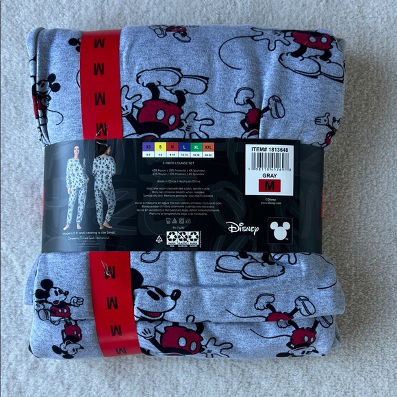 Disney Gray and Red Mickey Mouse Pajama Set - Picture 2 of 2